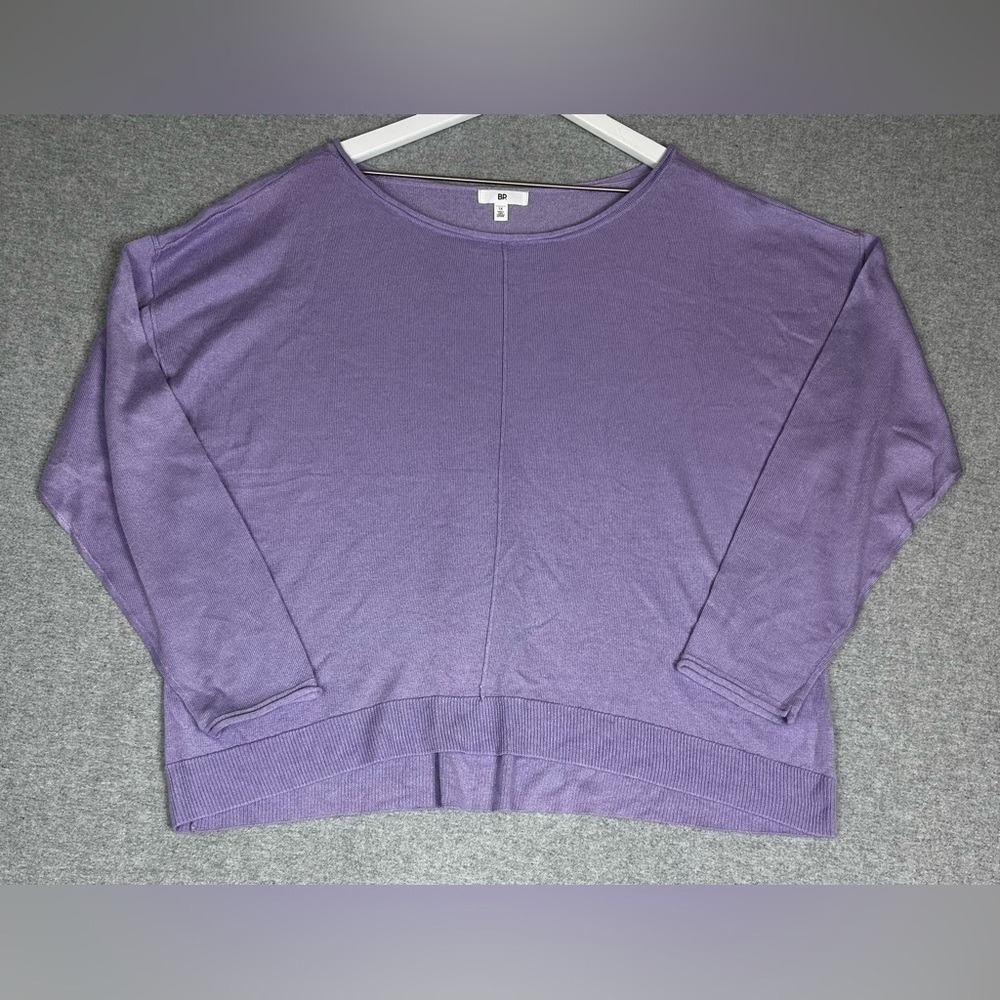 BP Sweater Womens Plus 1X Purple Lavender Classic Preppy